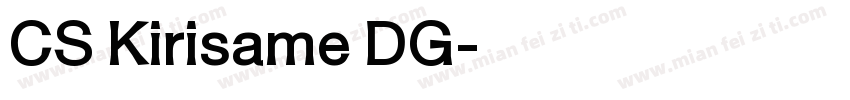 CS Kirisame DG字体转换